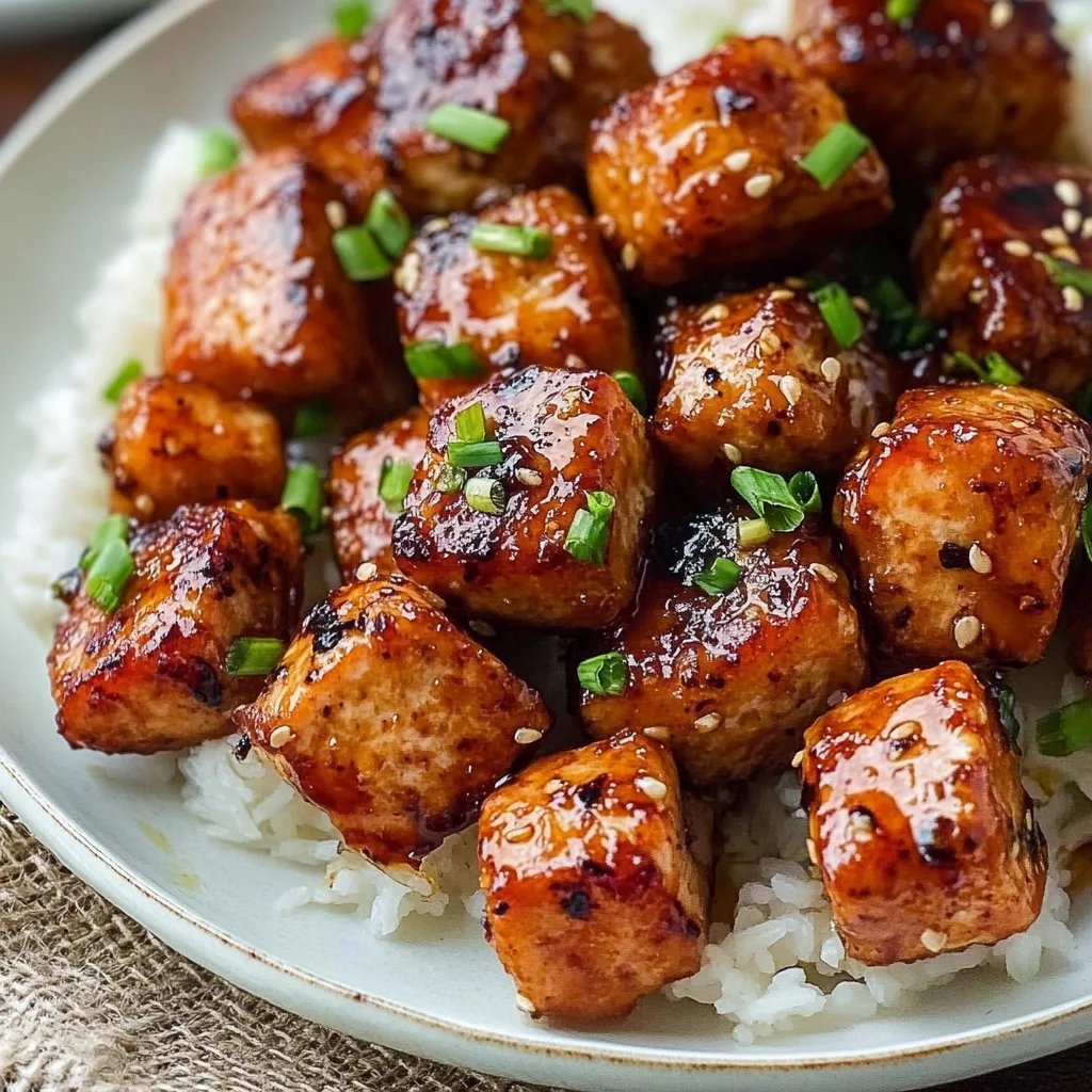 Crispy Honey Garlic Salmon Bites