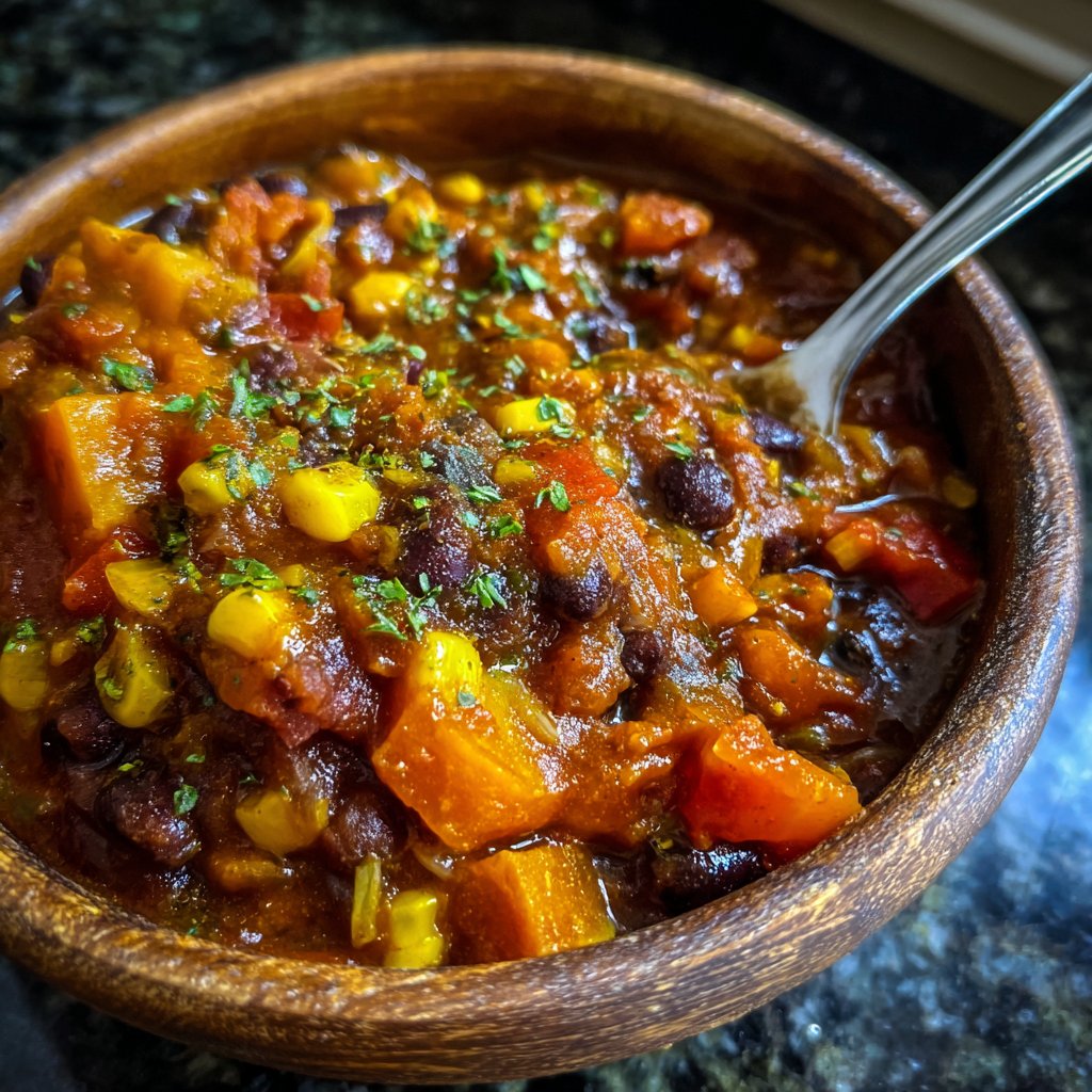Healthy Crockpot Vegetable Chili