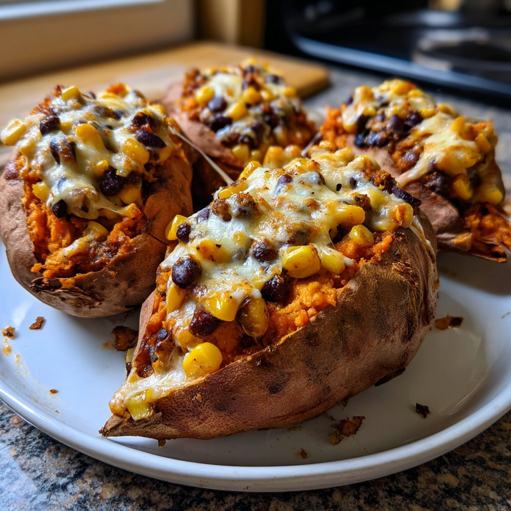 Valentine Dinner Stuffed Sweet Potatoes