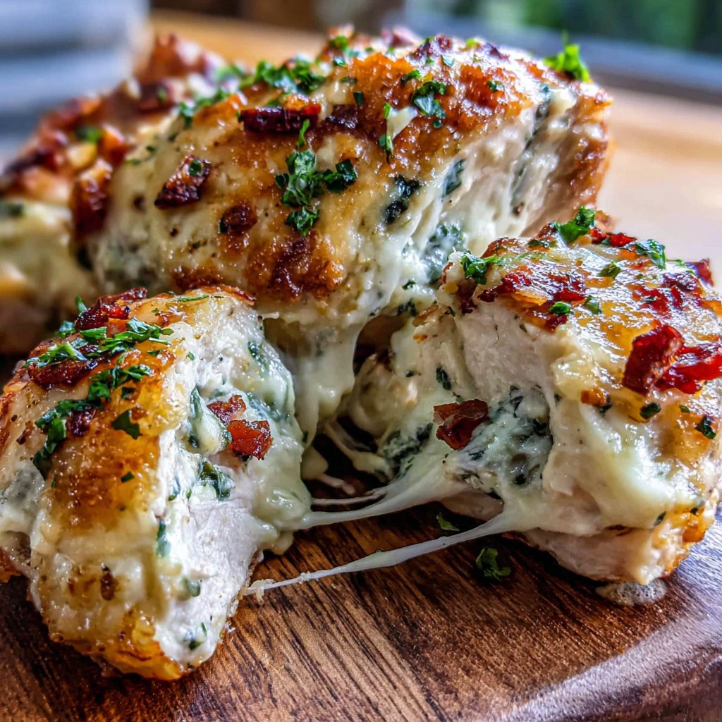 Spinach Artichoke Stuffed Chicken