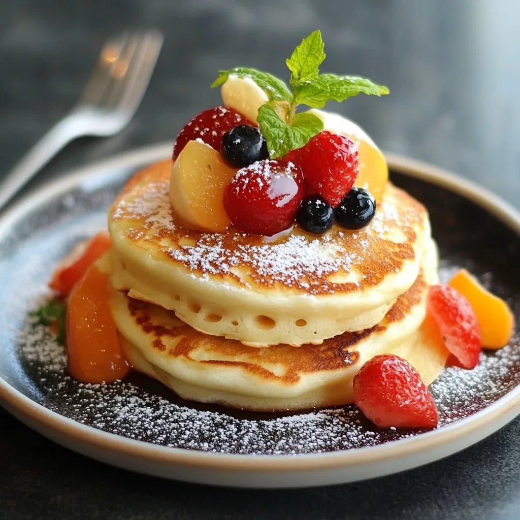 Fluffy Japanese Soufflé Pancakes