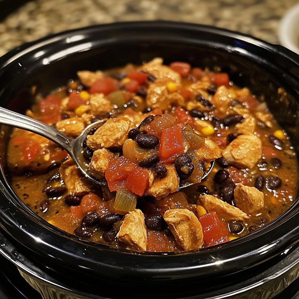 Dump-and-Go Crockpot Chicken and Black Beans