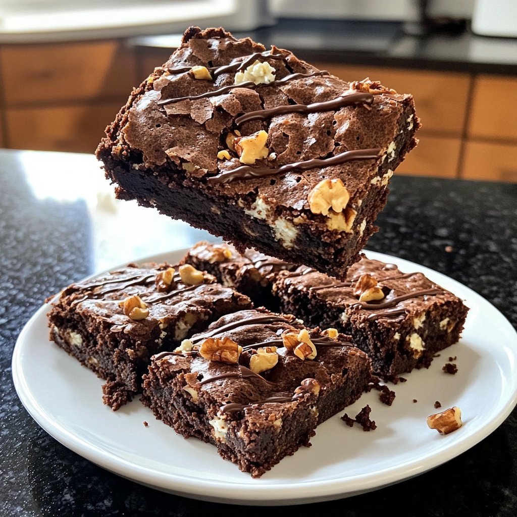Cottage Cheese Brownies with Walnuts
