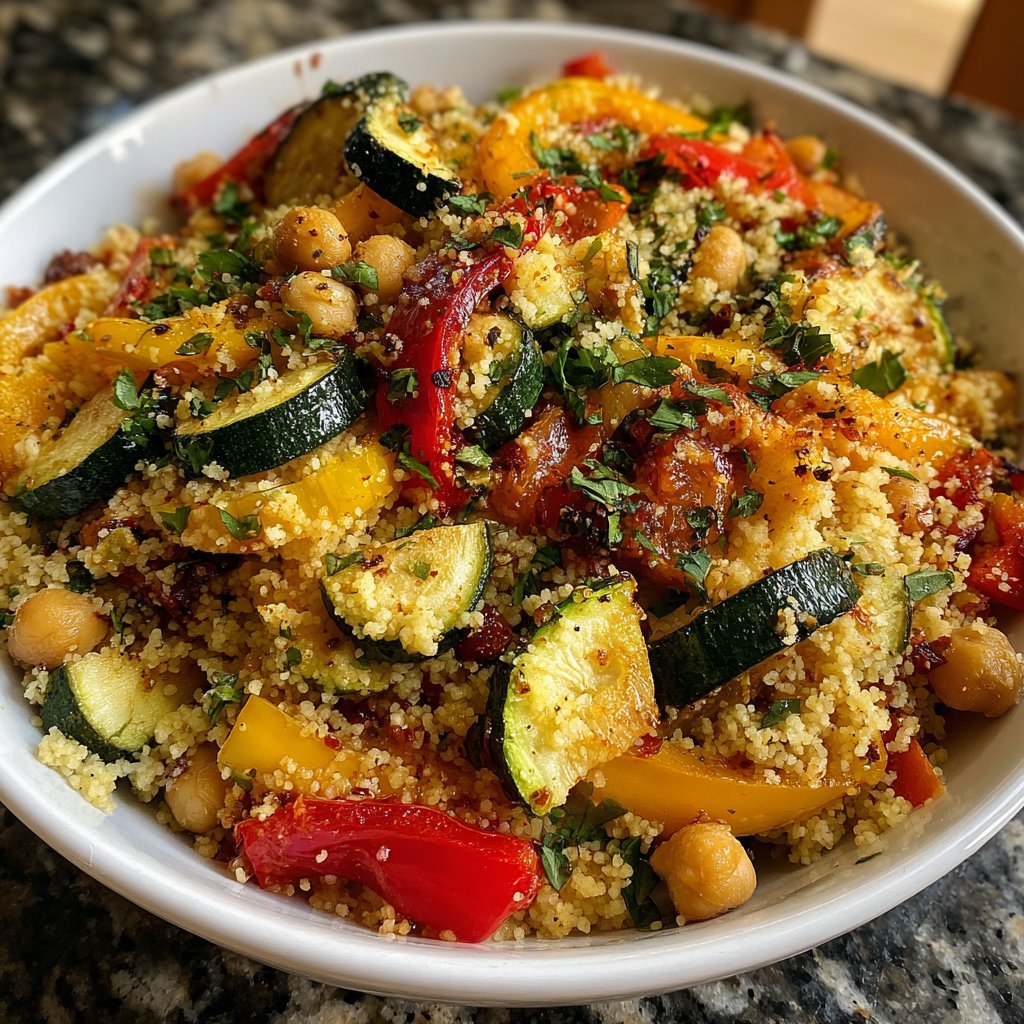 Roasted Veggie Chickpea Couscous