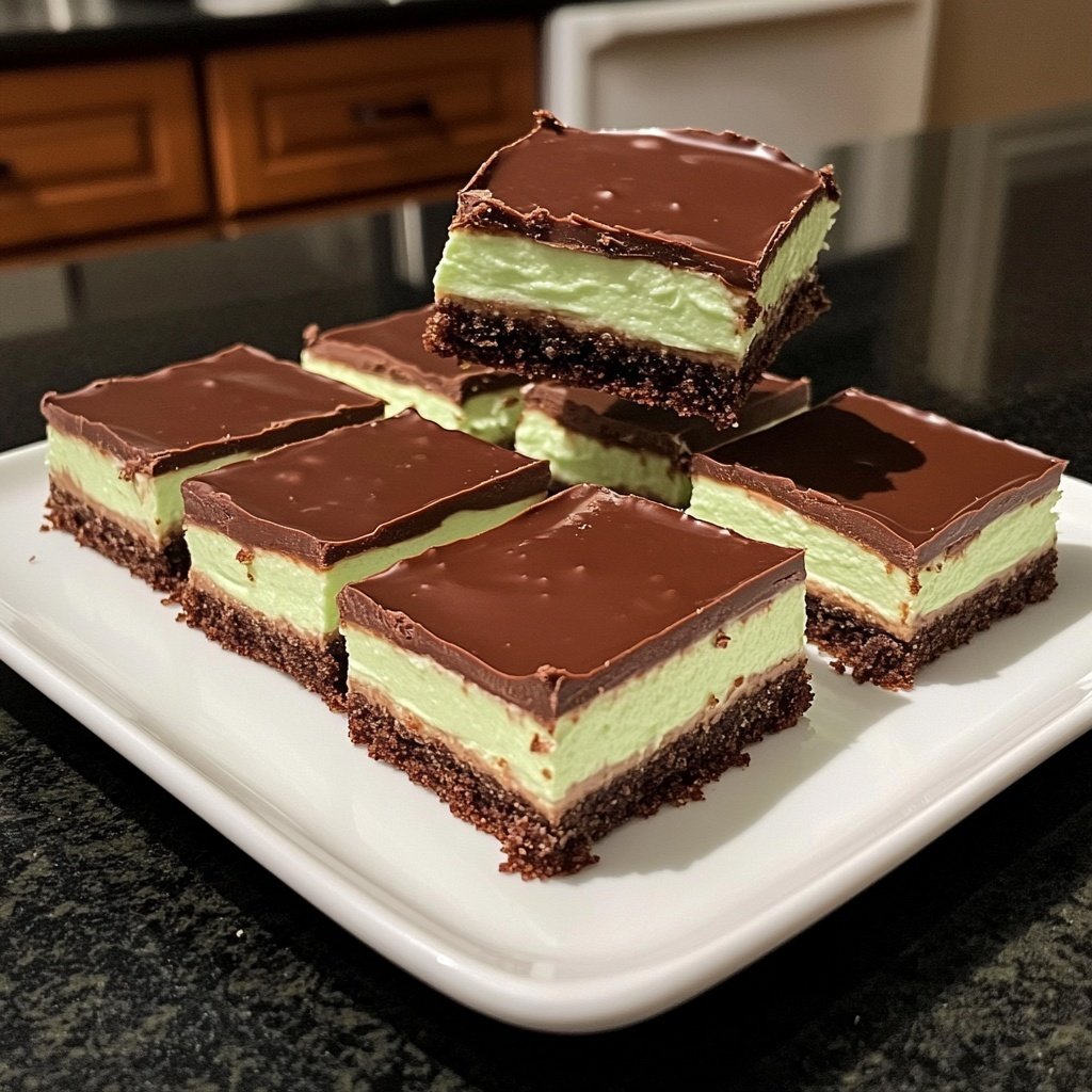 Chocolate Mint Slice Bars