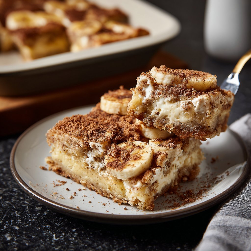 Cinnamon Banana Breakfast Squares