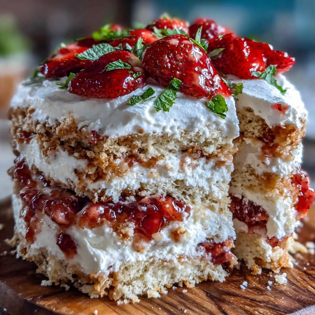 Strawberry Shortcake Icebox Cake
