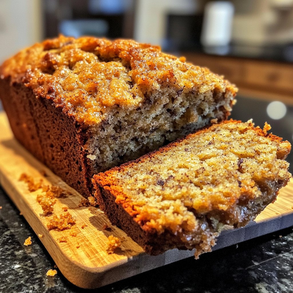 Moist Banana Bread with Ripe Bananas