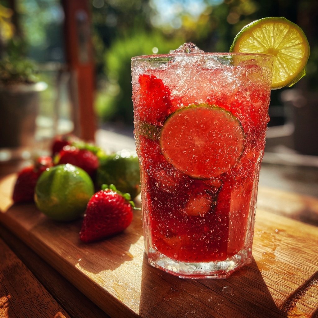 Fresh Strawberry Lime Cooler