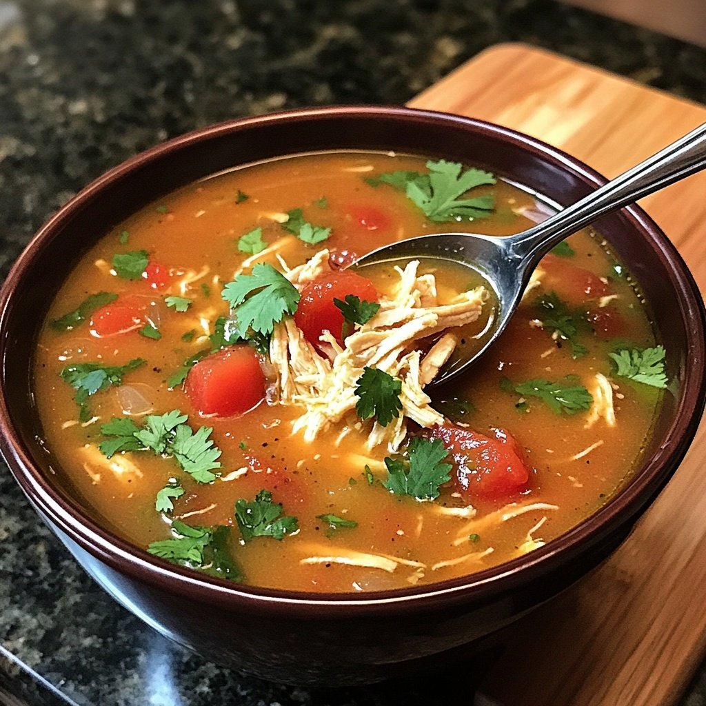 Simple Slow Cooker Chicken Tortilla Soup