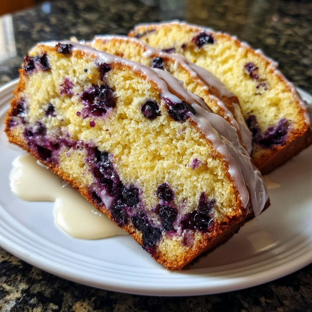 Blueberry Lemon Bread Slices