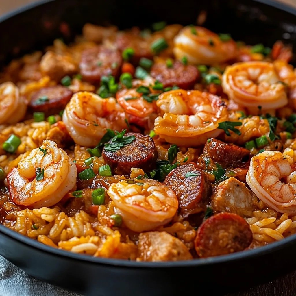 One Pot Shrimp and Sausage Jambalaya