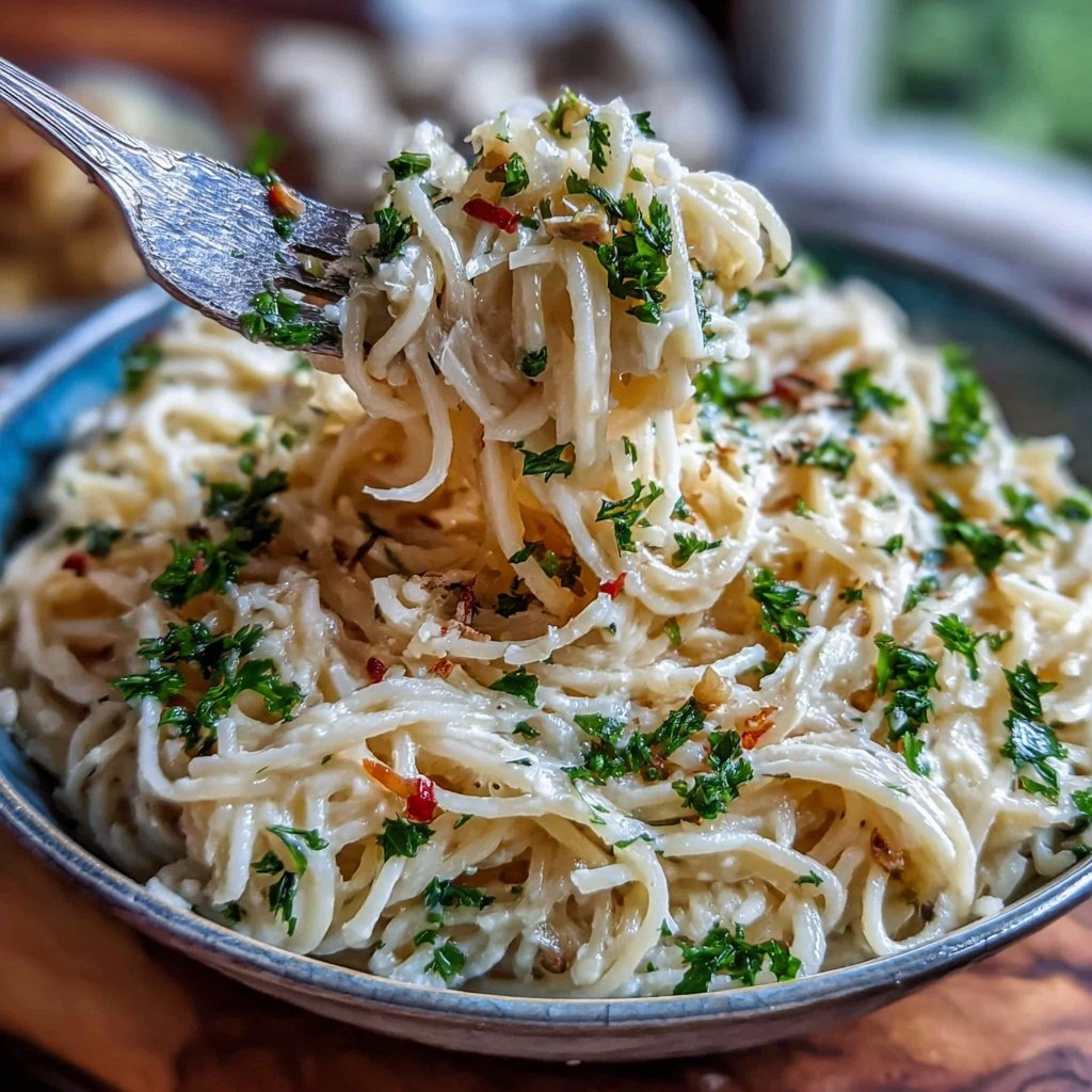 Quick Easy Garlic Parmesan Pasta