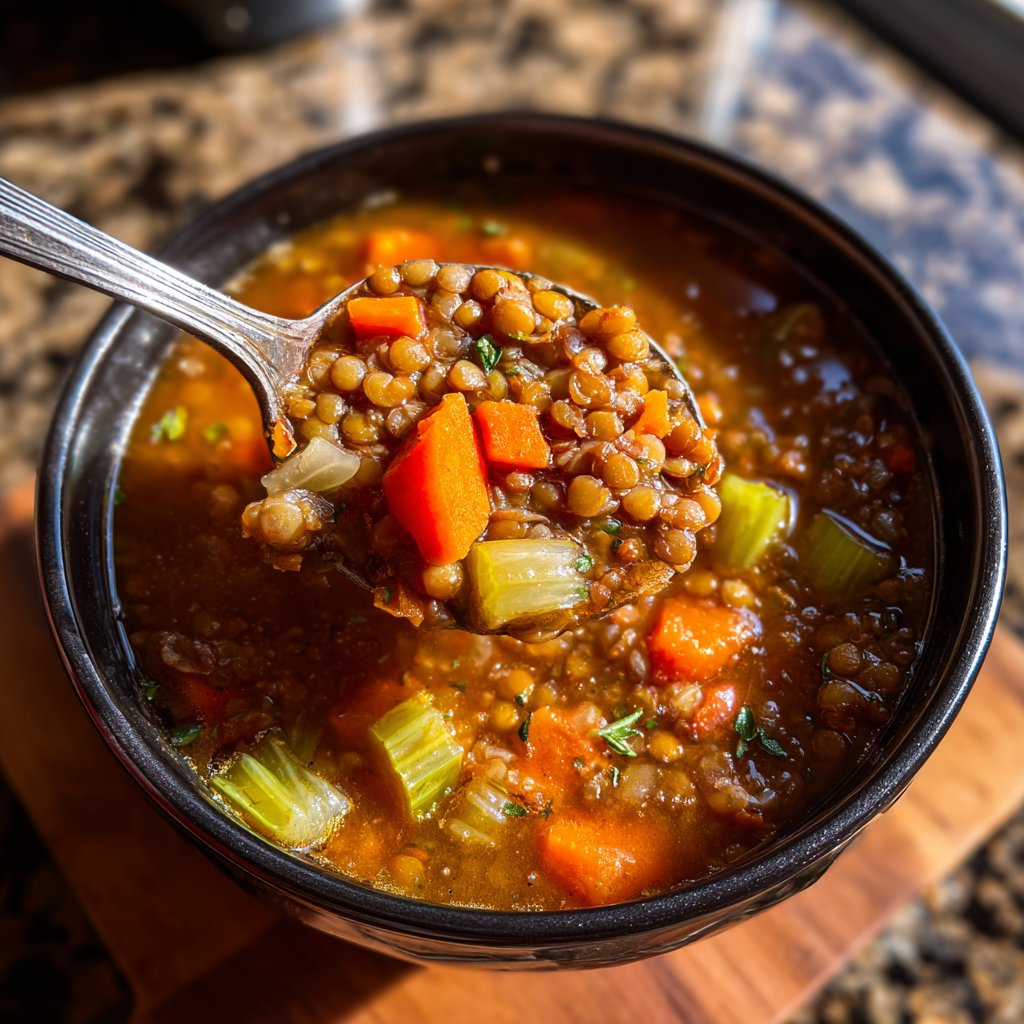 Healthy Crockpot Lentil Soup