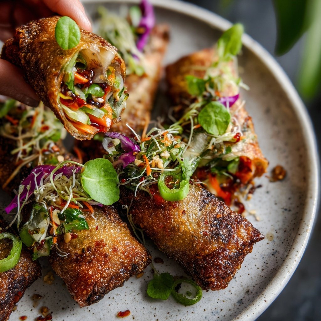 Super Bowl Veggie Spring Rolls