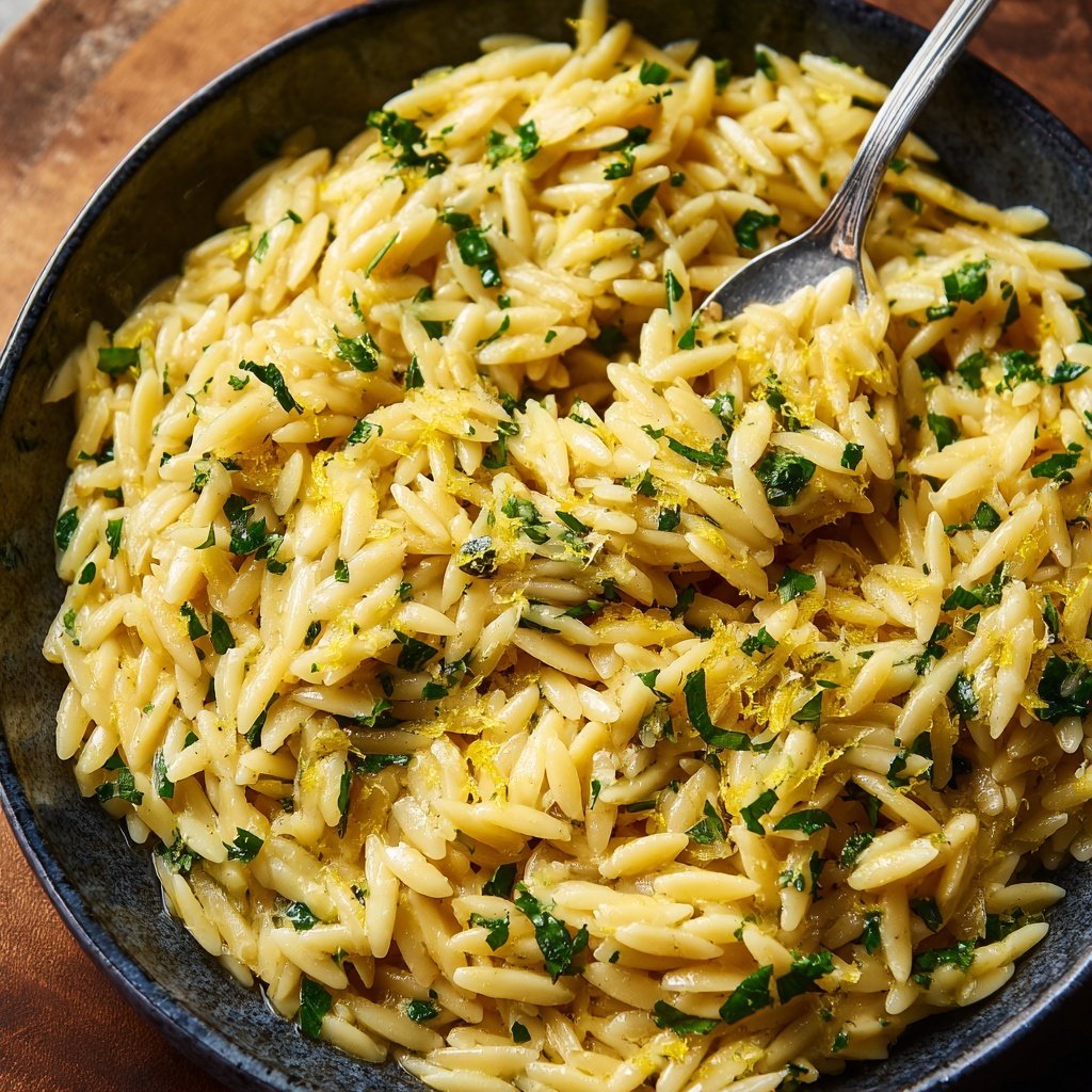 Romantic Lemon Butter Orzo