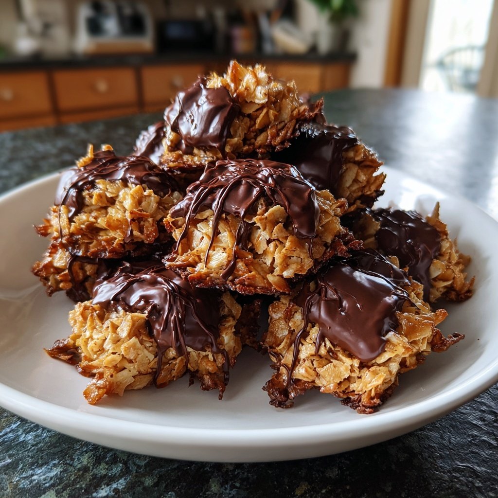 Chocolate Coconut Oat Clusters