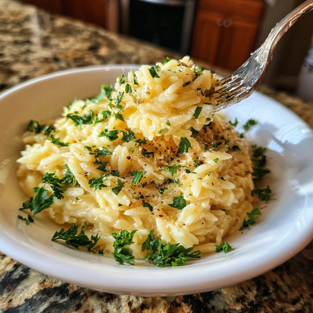 Romantic Garlic Butter Orzo