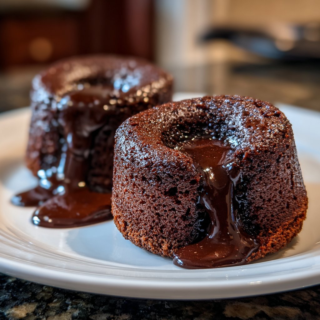 Dark Chocolate Lava Cakes