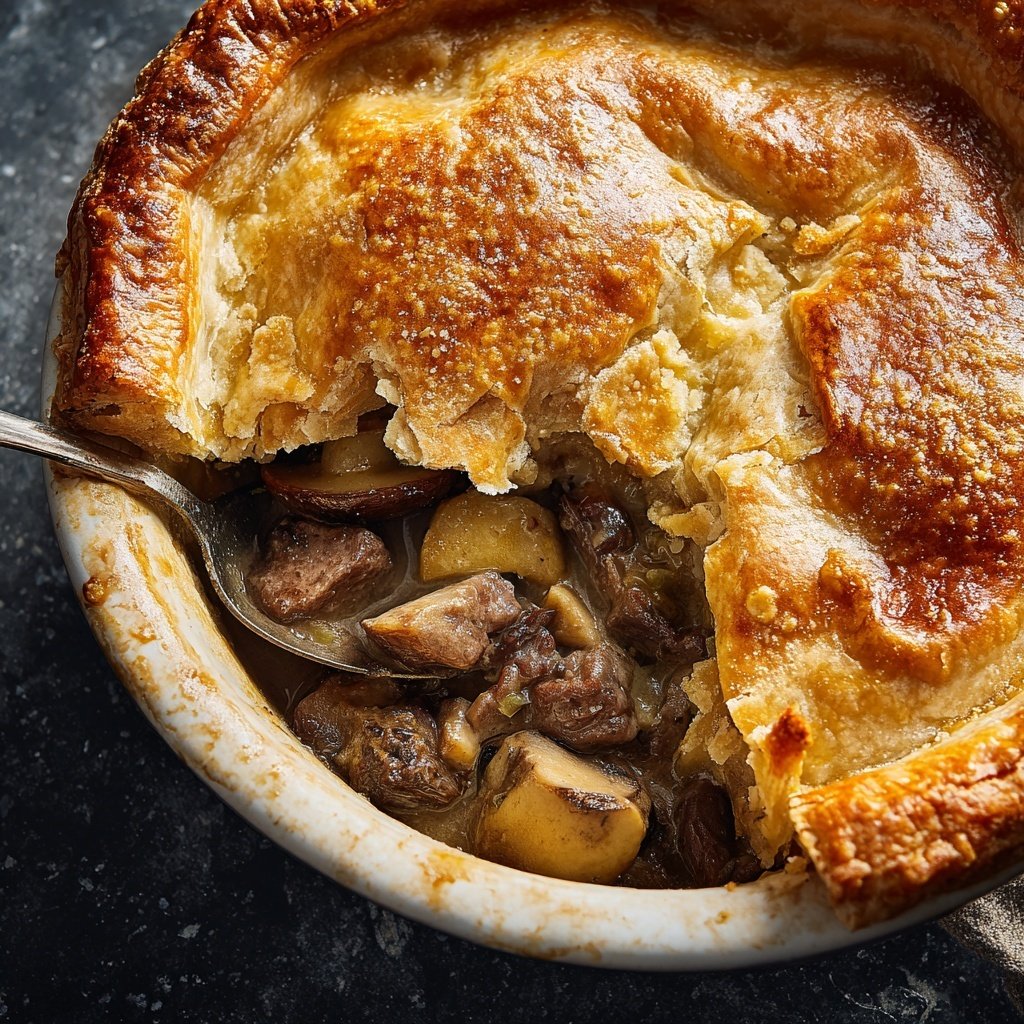 Comfort Food Beef and Mushroom Pot Pie