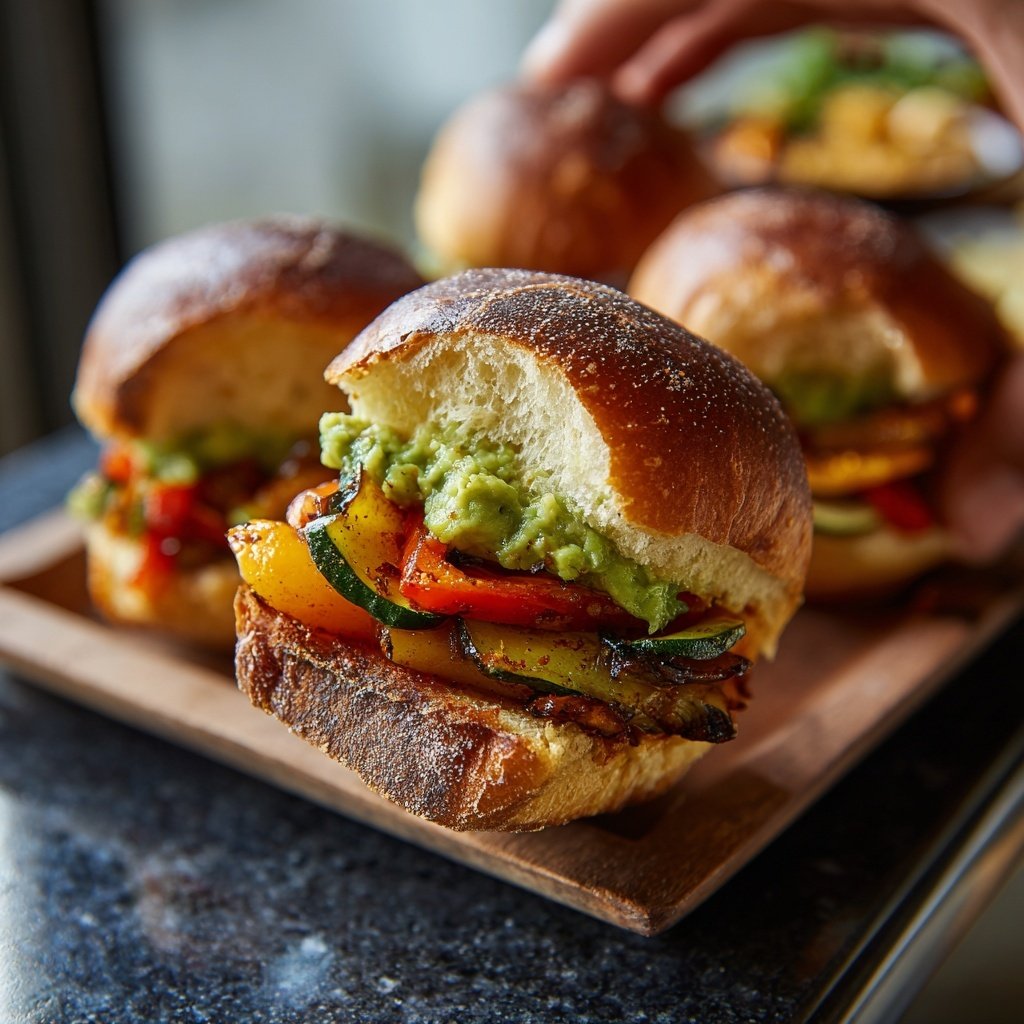 Roasted Veggie Sliders