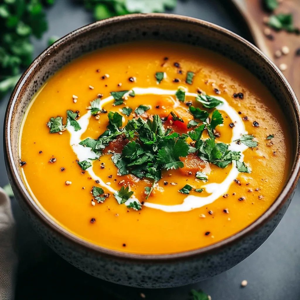 Spicy Butternut Squash Sweet Potato Soup
